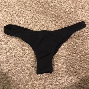 Black Victoria’s Secret ruched cheeky swim bottoms